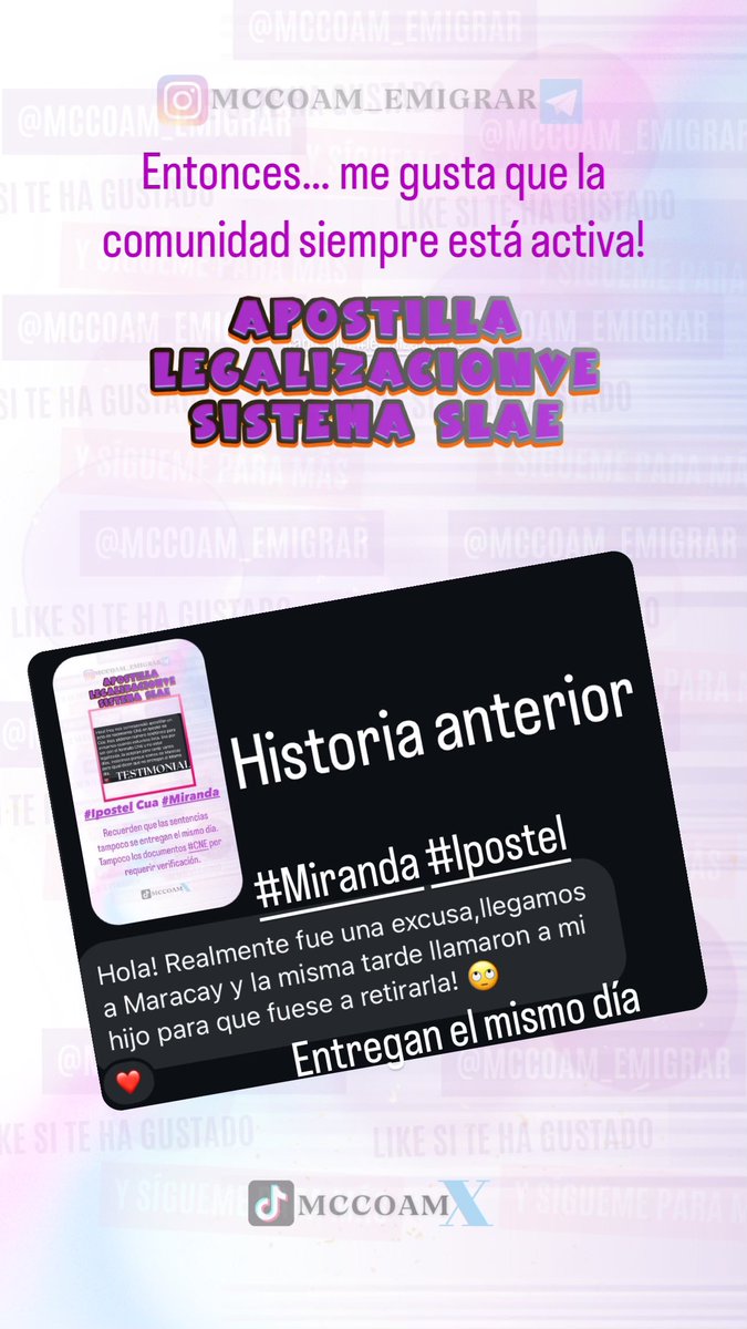 mccoam's tweet photo. #Apostilla #legalizacionVe testimonio #ipostel Cua #Miranda. Están ambas historia. https://t.co/uPyucU9hTm