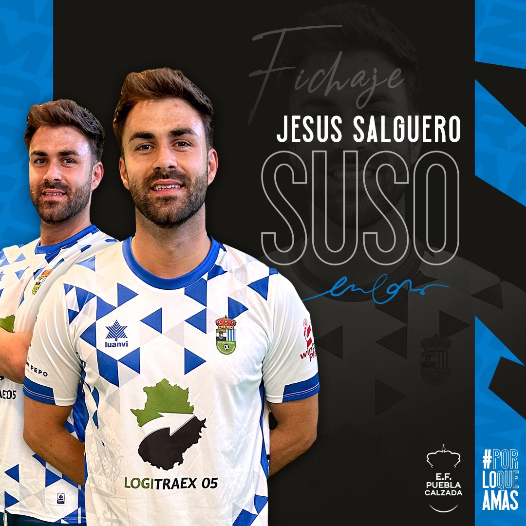 ⚽️ Tercera Federación 

🖊️ Suso firma por el Puebla de la Calzada. El ex del Extremadura encuentra su nuevo destino en el recién ascendido <a href="/PueblaEF/">E.F. Puebla de la Calzada</a> 🟦⬜️