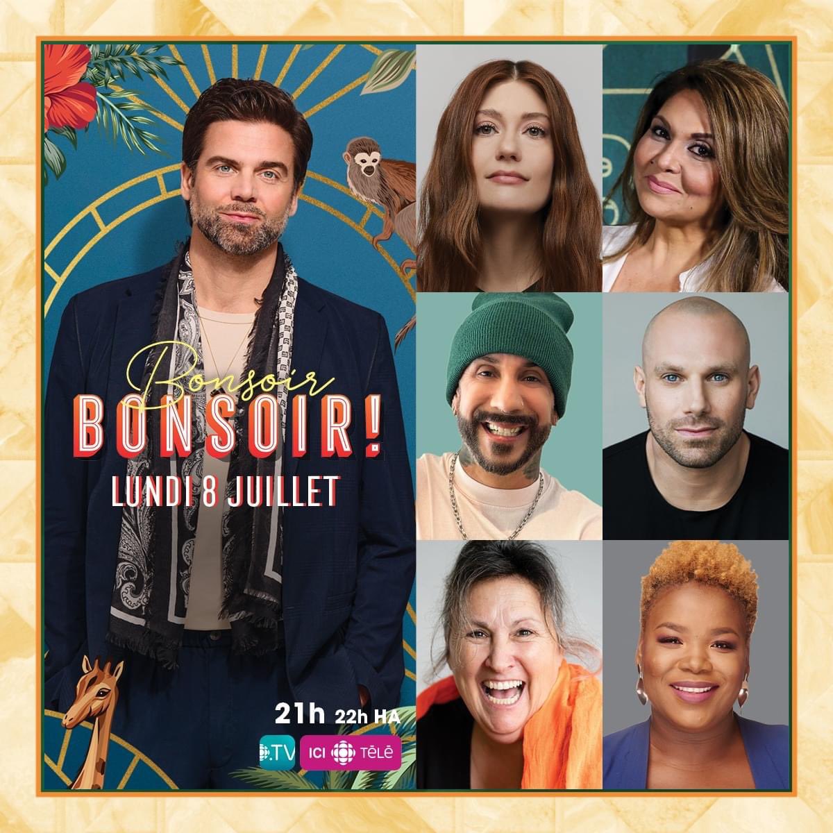 Bonsoir Bonsoir ! (@bonsoirbonsoir_) on Twitter photo En direct lundi: On passe la soirée avec Katherine Levac, <a href="/SoniaBenezra/">Sonia Benezra</a>, <a href="/etienneboulay22/">Etienne Boulay</a>, Patricia Bitu, la visite en studio d'<a href="/aj_mclean/">AJ McLean</a> des Backstreet Boys et on cuisine avec Marthe Laverdière
—🕘21h📺ICI TÉLÉ— En direct lundi: On passe la soirée avec Katherine Levac, <a href="/SoniaBenezra/">Sonia Benezra</a>, <a href="/etienneboulay22/">Etienne Boulay</a>, Patricia Bitu, la visite en studio d'<a href="/aj_mclean/">AJ McLean</a> des Backstreet Boys et on cuisine avec Marthe Laverdière
—🕘21h📺ICI TÉLÉ—