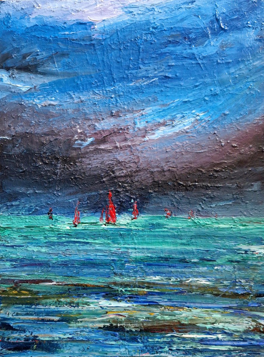 Aoifedowdartist's tweet image. Féile na mBád❤️ #Conamara #connemara #oilpainting