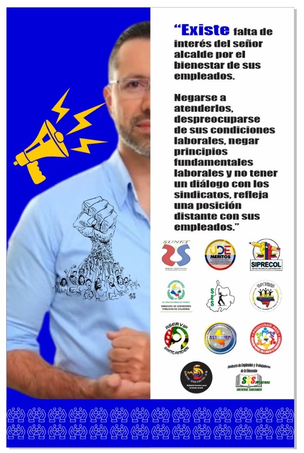 SAservip's tweet photo. Existe falta de interés del señor alcalde de Bucaramanga por sus servidores públicos. Los principios laborales de progresividad, no regresividad y continuidad son de estricto cumplimiento. ASERVIP presente @BLUSantanderes @soyjaimeandres @vanguardiacom @CaracolBga @MintrabajoCol https://t.co/YaP0gZAFyj