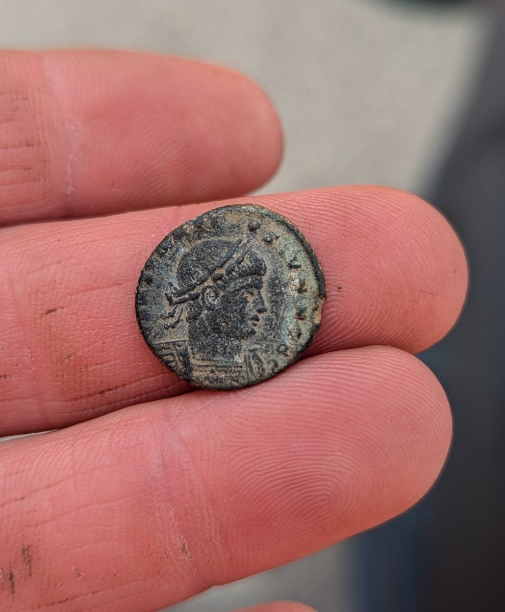 mmastyles's tweet photo. Whilst I was sitting on my lunch break from work enjoying the sun I came across a coin in the dirt, I've got to admit I'm not history buff but I know @theAliceRoberts is. Any idea who this is? https://t.co/qVKhPKIGeM