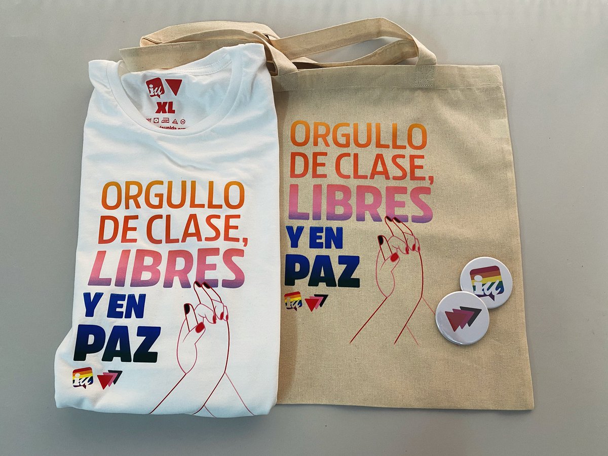 🏳️‍🌈🏳️‍⚧️ Marchando los primeros pedidos de la nueva colección "Orgullo de Clase. Libres y en Paz" con el lema y la ilustración de la campaña de <a href="/ALEASIU/">ALEAS IU 🔻🇵🇸🌈🏳️‍⚧️</a> para el #Orgullo2024 

👉🏻 Consulta todos los productos y haz tu compra en izquierdaunida.org/tienda