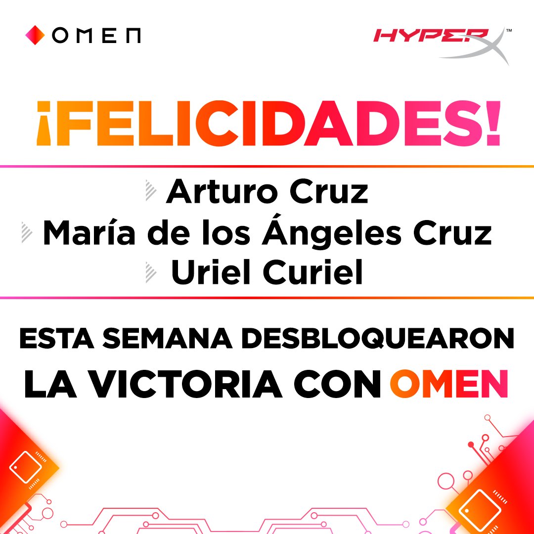 ¡Superaron todos los obstáculos y alcanzaron la victoria! 🏆Son los ganadores de la SEMANA 8. ¡Bienvenidos al planeta OMEN! 😎 🏴