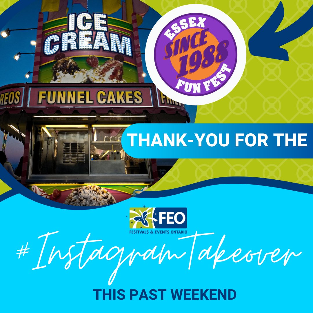 Thank-You <a href="/essexfunfest/">Essex Fun Fest</a> for the Instagram Takeover this past weekend. The event looked spectacular &amp; FEO congratulates the organizers &amp; volunteers on a fantastic event. If you missed their coverage, check out our Insta Page &amp; please like &amp; subscribe. instagram.com/FEOntario/