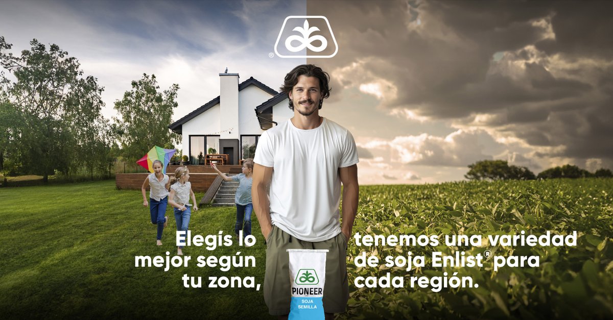 Sabemos que las condiciones que se dan en tu lote son únicas, por eso tenemos 10 #variedades de #soja, cada una pensada para las exigencias de cada zona y productor. #ExperienciaPioneer

Nuestras variedades de soja vienen con tecnología #Conkesta y #Enlist 💪🌱