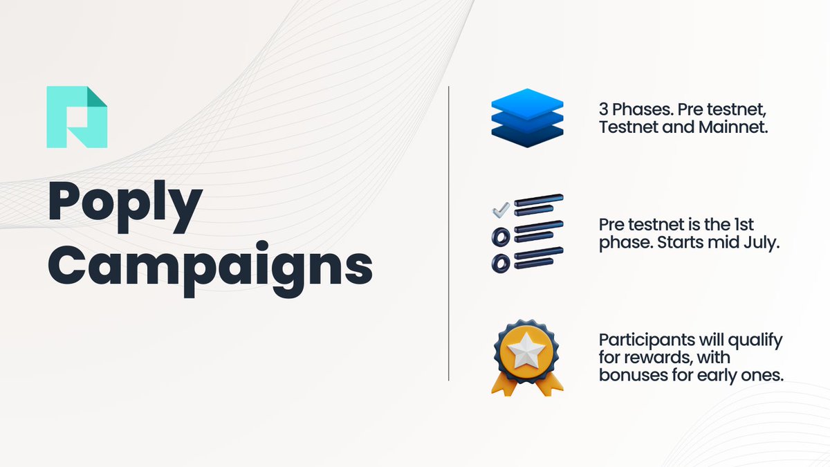 We're excited to share that Poply campaigns are kicking off soon! With our platform ready &amp; the test-net launch approaching, our campaigns will start in mid-July.

Campaigns are designed to attract more people to Monad &amp; reward those who help us from the start. They will play a