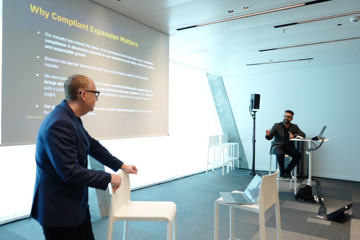 Speaking at the Point Zero Forum in Zurich last week, #Binance General Counsel Eleanor Hughes, Chief Compliance Officer <a href="/NoahBPerlman/">Noah Perlman</a> and Head of Regional Markets Vishal Sacheendran shared invaluable insights on the changing landscape of global #crypto regulations and compliance