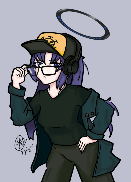 ofclvelocity's tweet photo. BRO One of our community members drew fanart of my favourite Blue Archive character wearing the outfit I wear in every stream and I can't stop looking I love this sm πππ
This is enabling dangerous levels of halu I did not think possible (not complaining) ππ
#Velostration https://t.co/NVJdwuDenD