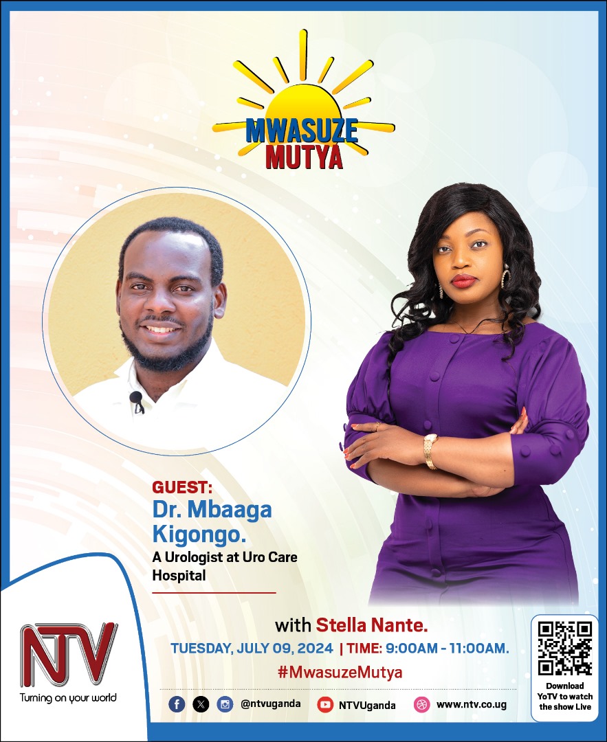 UroCare_UG's tweet photo. Join  #MwasuzeMutya! 🎙️ tomorrow, we're honored to have Dr. Mbaaga Kigongo, our urologist from Uro Care Hospital to discuss important aspects of urological health. Don't miss out on this insightful conversation! @MbaagaK51069  @ntvuganda @Makerere https://t.co/GNWwlxh81o