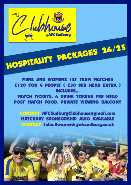 AFCSudbury's tweet photo. 24/25 Hospitality Packages #Pitchero
https://t.co/mQfMz9xCSP https://t.co/6779aLsFrG