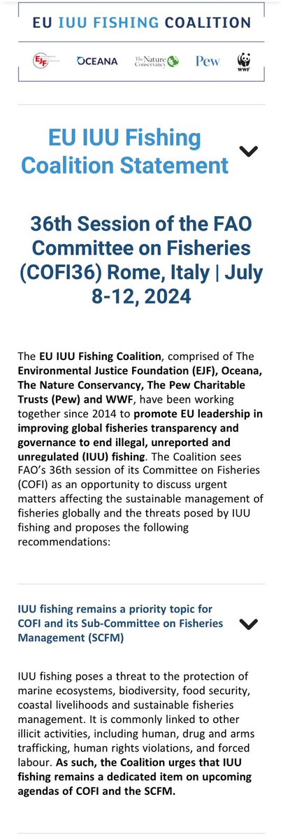 nevangelides's tweet photo. .@FAOfish’s biennial Committee on Fisheries is the only global intergovernmental forum for countries to discuss fisheries &amp; aquaculture. As such it’s one of the most important meetings in the 🐟 calendar. NGOs #IUUfishing full recommendations for #COFI36👇
https://t.co/WUgvwiGFv5 https://t.co/f8pVCLDntY