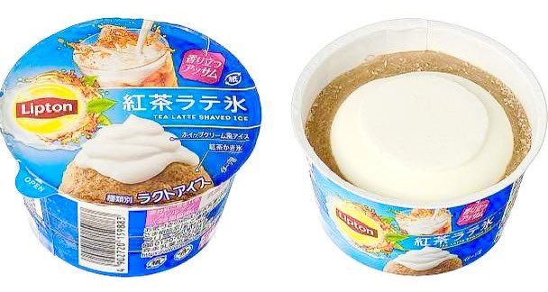 sweetroad5's tweet photo. ７月９日よりセブンイレブンから、紅茶ラテ氷にホイップクリーム風アイスをのせた「リプトン 紅茶ラテ氷」が新発売されます✨ https://t.co/RuGH3k9L1z