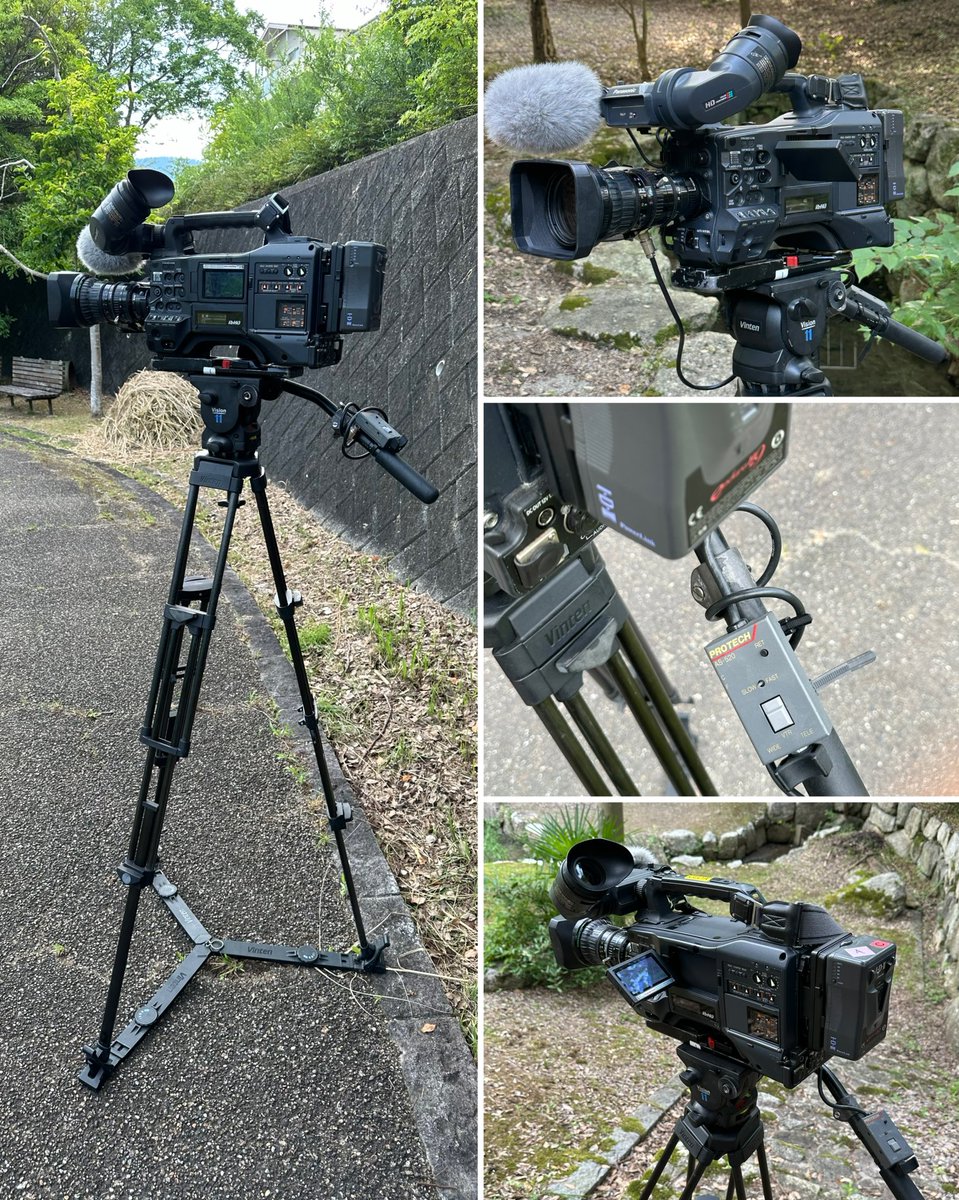 KLE400's tweet image. 久々にほぼ眠ってた #Panasonic のビデオカメラ出動！
この軽さでも #Vinten #Vision11 のヘッドがバランス的にちょうど良い。
.
#HDカメラ #パナソニック #ショルダーカメラ #肩の背カメラ #P2 #プログレッシブ #業務用ビデオカメラ #業務機 #撮影機材 #ヴィンテン #業務用三脚 #撮影