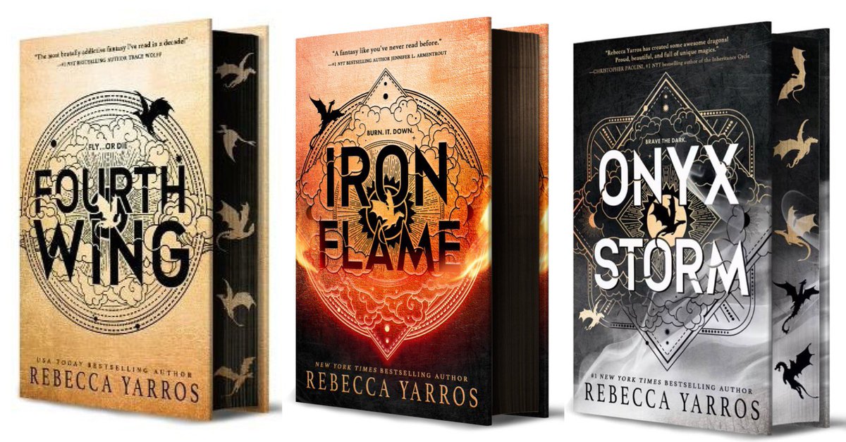 HouseOfRiorson's tweet photo. fourth wing • iron flame • onyx storm https://t.co/5EDSP1QPwT