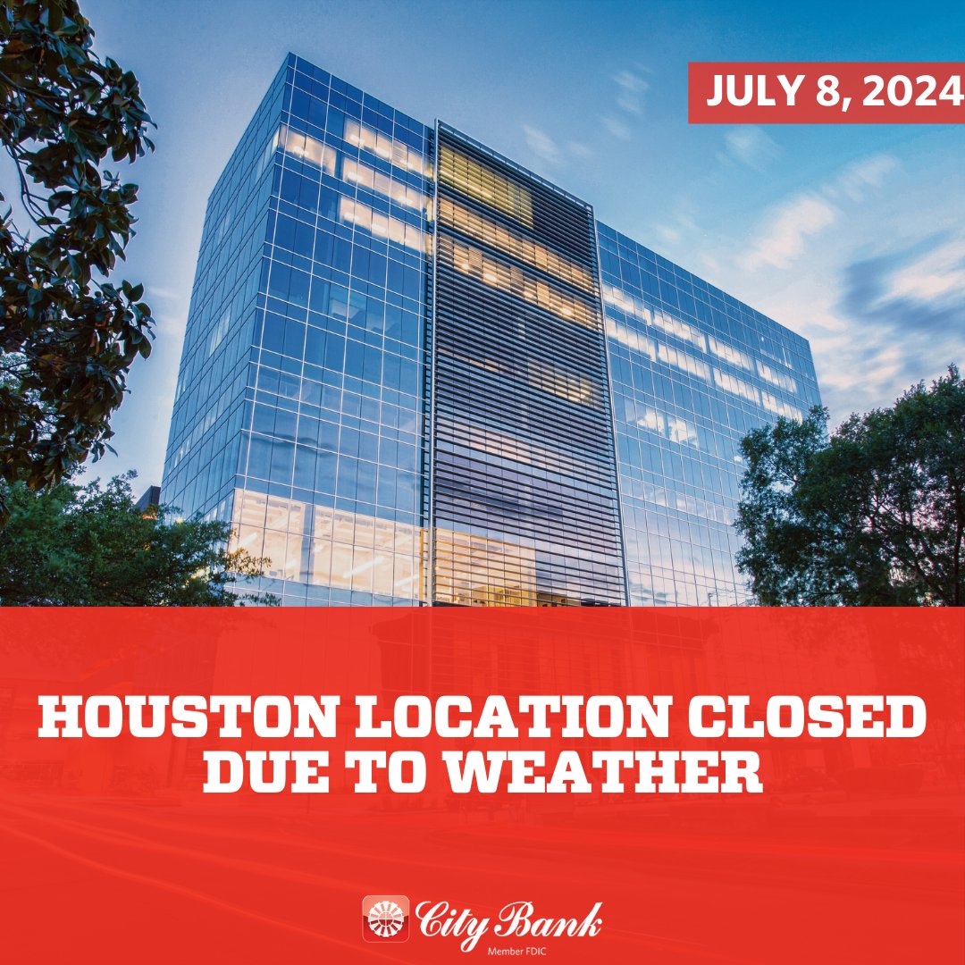 Due to the impact of Hurricane Beryl, the Houston location will be closed on Monday, July 8th.