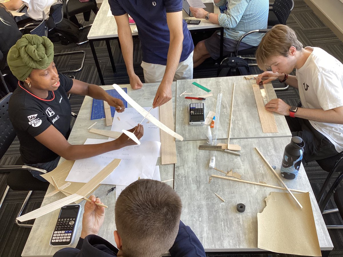 The self designed models are progressing nicely as the students are putting their newly acquired knowledge to good use. Next, the competition! Stay tuned to see how the four get on at @amspnortheast Aviation challenge.