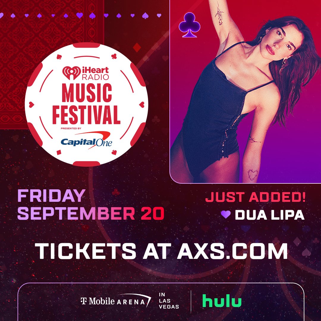 979KISSFM's tweet image. It&apos;s not an &apos;illusion&apos;... DUA LIPA and HALSEY have been added to the 2024 #iHeartFestival lineup!!! We&apos;re so &apos;lucky&apos; 💕 Get your tickets now at AXS.com!

#dualipa #halsey #iheartradio