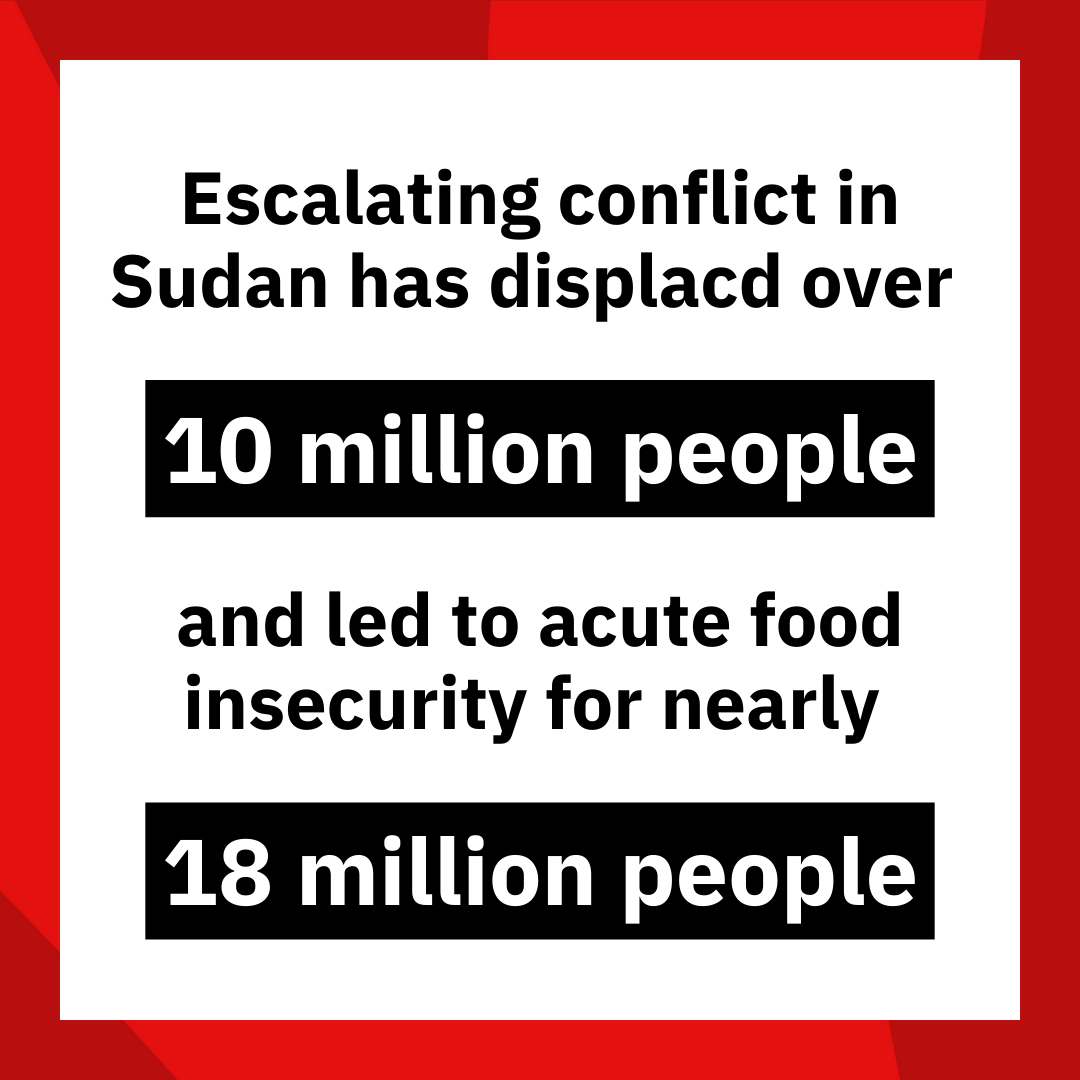 🚨 SUDAN EMERGENCY RESPONSE 🚨

More than half of #Sudan’s population urgently requires humanitarian assistance. 

Your donation will help us to provide food, water, sanitation, shelter and vital cash support to those most in need.   

Donate today: bit.ly/3RNoe1m