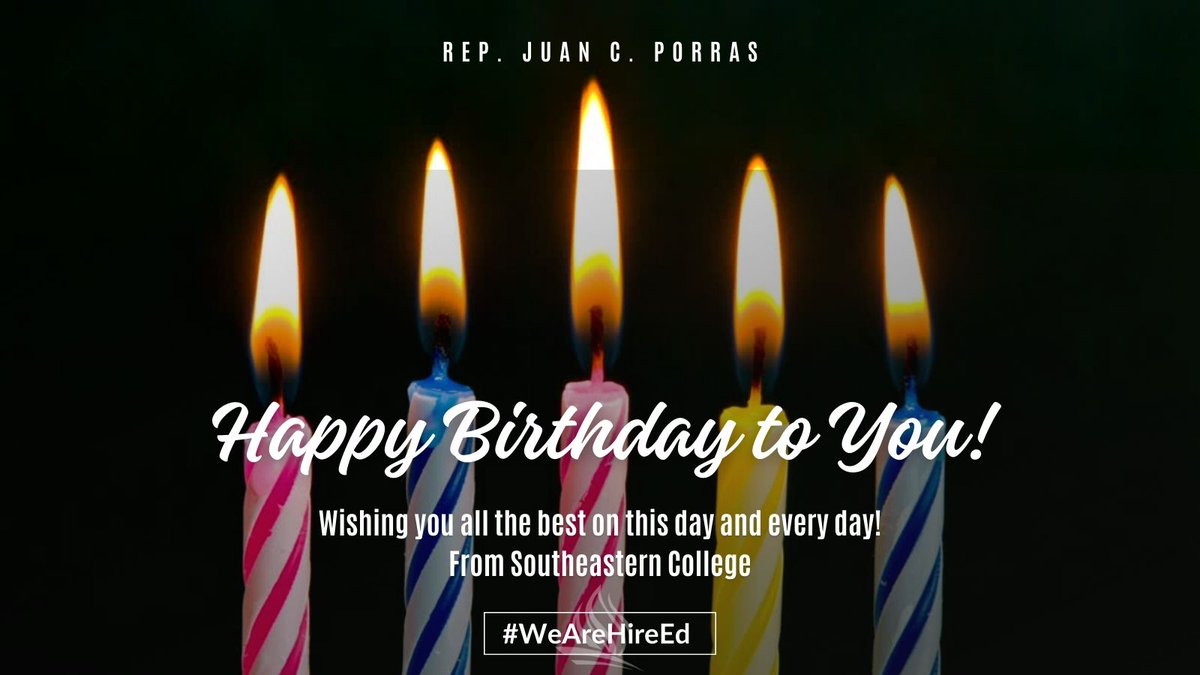 SECEducation's tweet image. Happy Birthday to State Representative @juanporrasFL! Wishing you a wonderful day filled with joy and celebration. Thank you for all you do for Florida!  #HappyBirthday #Florida #StateRepresentative #SECPride #WeAreHireEd #JuanCarlosPorras