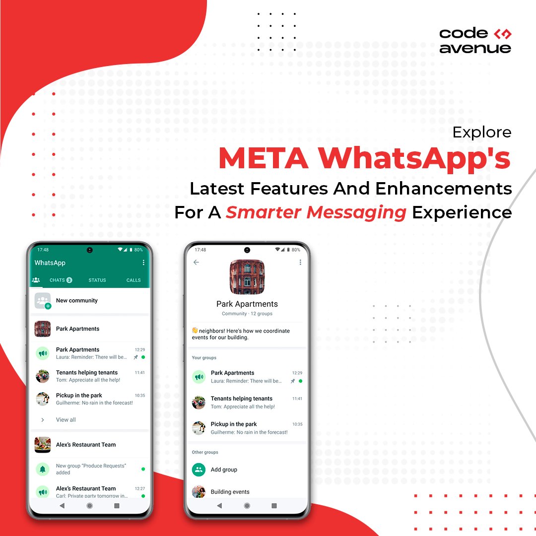 CodeAvenueLtd's tweet photo. Explore META WhatsApp's latest features and enhancements for a smarter messaging experience

#codeavenue
#ViewOnce
#metaintegration
#DisappearingMessages
#VoiceMessaging https://t.co/s6Mox3PWEQ