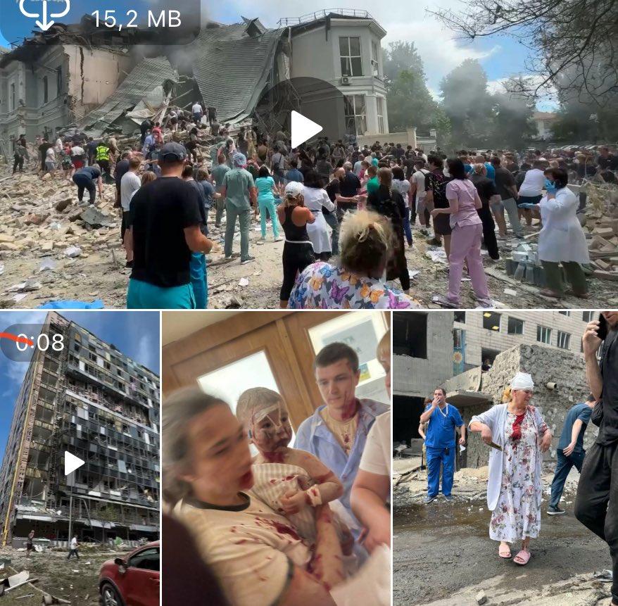 YarPyat's tweet image. one of the largest children's hospitals in Europe was attacked by ruzzians missiles today. This is genocide.

every person in the world should know about the crimes of this “country”