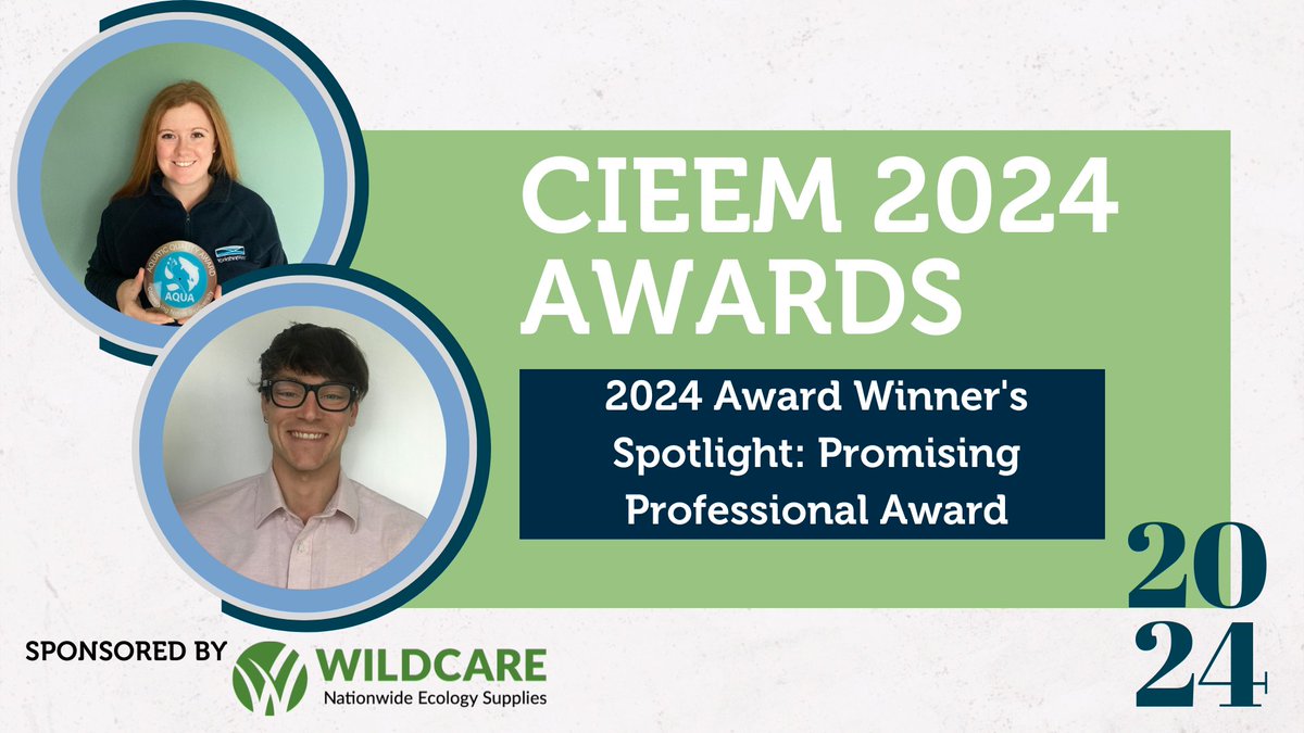 CIEEMnet's tweet image. 🌟Dr Stephanie Bradbeer and Willaim Haigh🌟
Read more about the winners now 👉 cieem.net/2024-award-win…