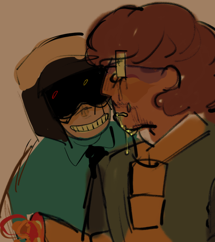 haleraly's tweet photo. tw for blood and vomiting(?)
_
_

hehehe wip https://t.co/fxEuN7yrtZ