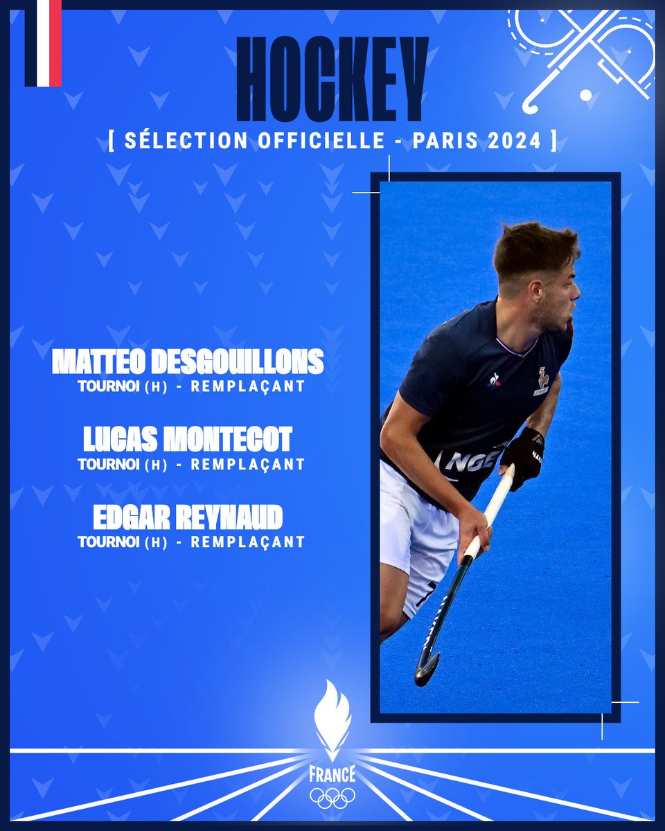 🚨 SÉLECTION OFFICIELLE POUR PARIS 2024

32 athlètes rejoignent notre délégation française pour les Jeux Olympiques de Paris 2024 en hockey-sur-gazon 🏑

Prêts pour la première apparition olympique de nos hockeyeuses ? 👀