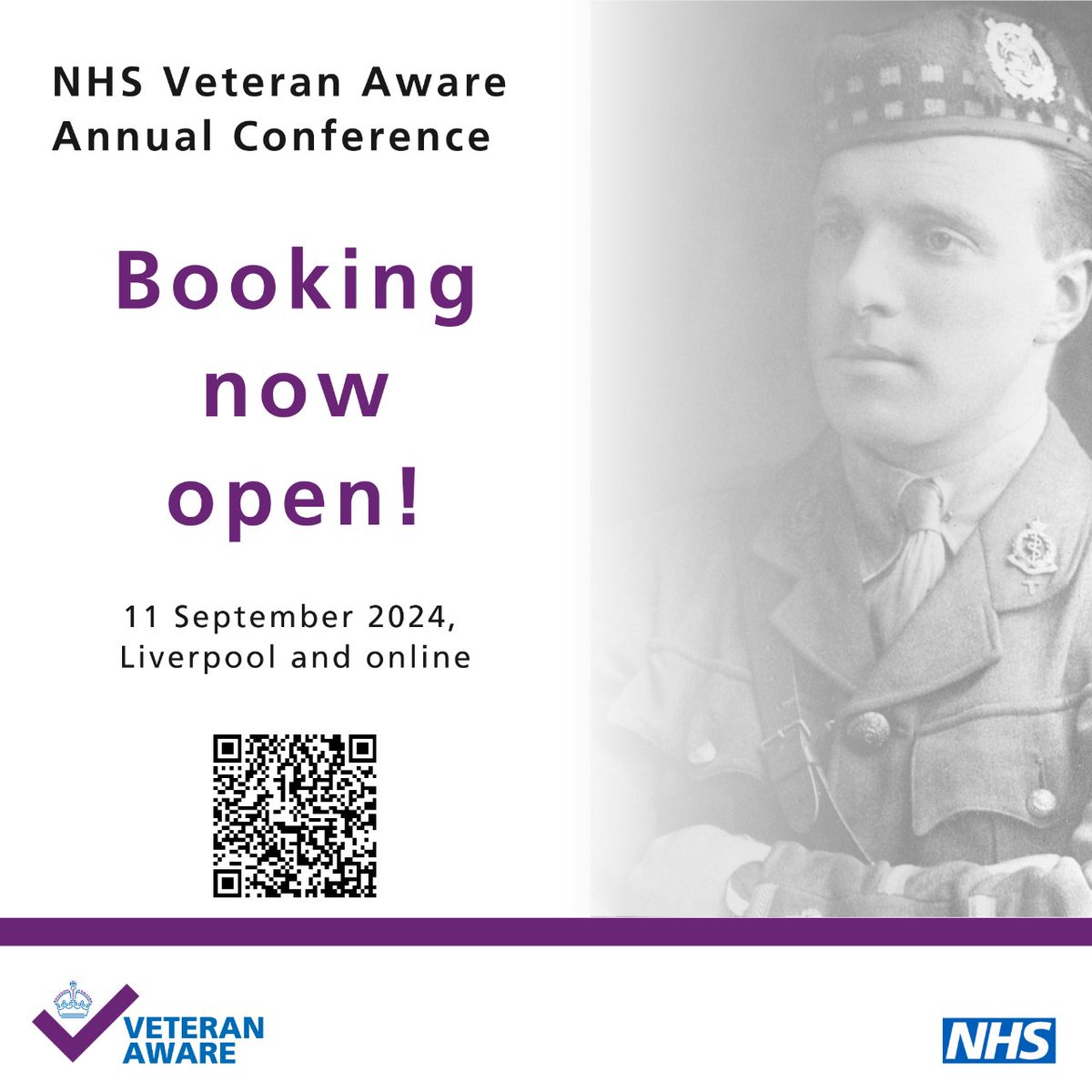 Booking for the 2024 NHS Veteran Aware conference are now OPEN!

If you work in healthcare and have an interest in care for the Armed Forces community, book your place here: eventbrite.co.uk/e/nhs-veteran-…
