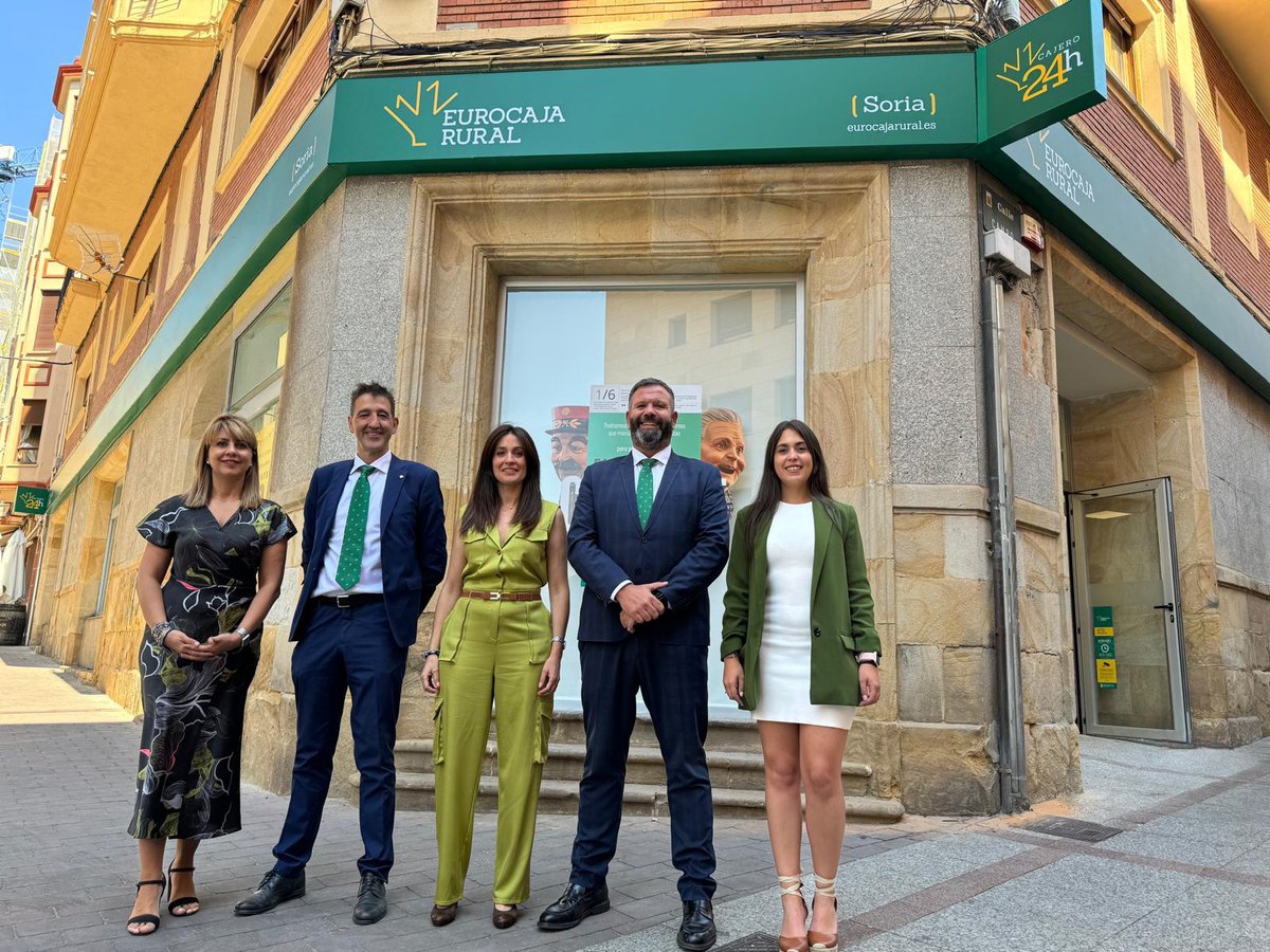 Una banca diferente ha llegado a Soria💚
Hemos abierto nuestra primera oficina en la Calle Campo, 1 📍¡Te esperamos!🤗
#LaBancaQueTúQuieres
▶️eurocajarural.es/institucional/…