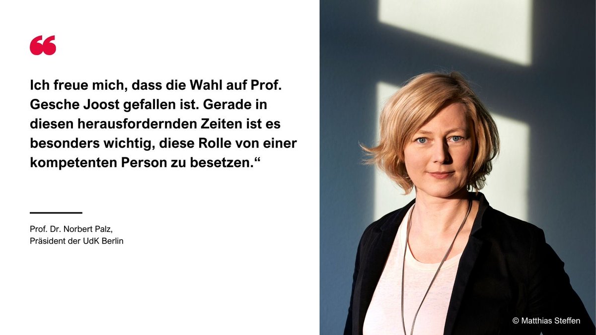 Universität der Künste Berlin (@udk_berlin_) on Twitter photo Professorin Gesche Joost für Designforschung an der #UdKBerlin übernimmt ab 19. November 2024 die neue Präsidentschaft am <a href="/goetheinstitut/">goetheinstitut</a>. Wir gratulieren recht herzlich. MEHR INFOS: udk-berlin.de/startseite/new… Professorin Gesche Joost für Designforschung an der #UdKBerlin übernimmt ab 19. November 2024 die neue Präsidentschaft am <a href="/goetheinstitut/">goetheinstitut</a>. Wir gratulieren recht herzlich. MEHR INFOS: udk-berlin.de/startseite/new…