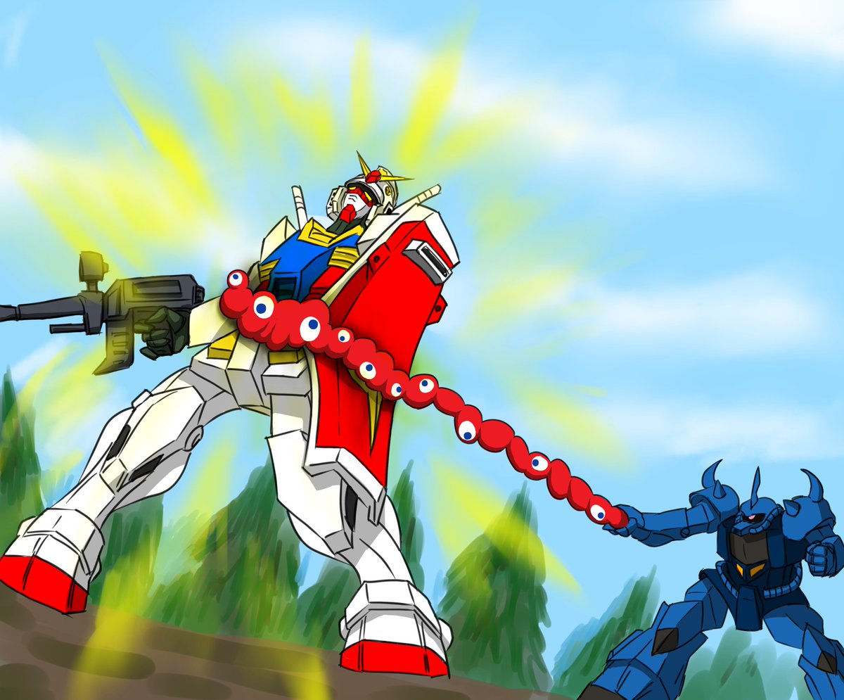 RX-78-2(ガンダム) 「#ガンダムの日あらゆる(厄介な)敵に打ち勝て、ガンダム 」|ミッチー・ハッセルホフ♐のイラスト