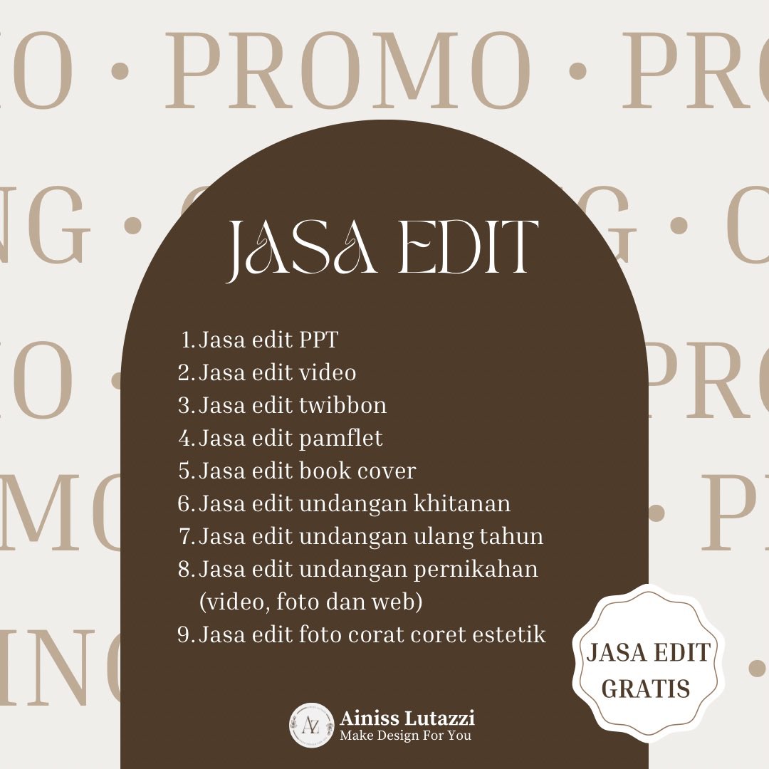 designbytomoto's tweet photo. hallow peeps !
untuk kamu yang butuh jasa edit, AZ membuka JASA EDIT GRATIS!!
cukup ikuti syarat dan ketentuan di bawah ini, lalu hubungi nomor ini
https://t.co/rkj8zTx202
jangan sampai ketinggalaann!!
#jasaedit #jasaeditgratis #jasacuan #editppt #joki https://t.co/4xr9kobL43