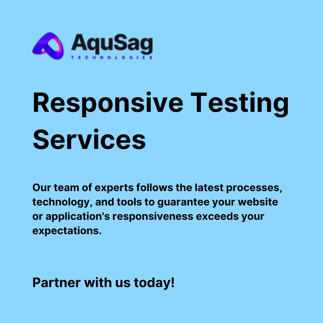 aqusag's tweet image. Choosing the Best Responsive Testing Services: A Complete Guide
In today's digital landscape, ensuring your website or application works seamlessly across all devices is crucial.
aqusag.com/responsive-tes…
#ResponsiveTesting #DigitalQuality