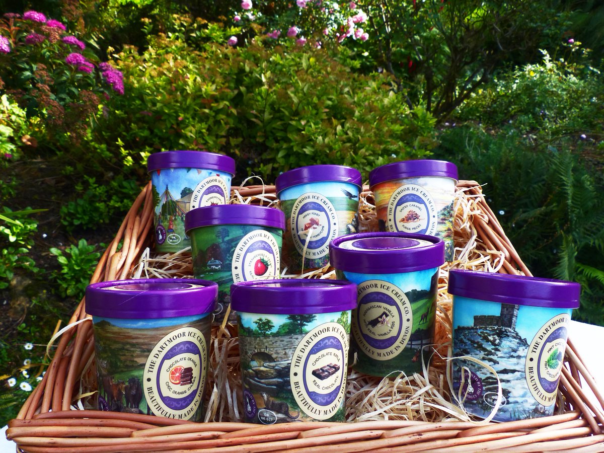 GloriousCow's tweet photo. We have a deal on our range of 120ml art tubs. Order a mixed selection to try our 8 top flavours from our website and choose two extra FREE. #icecream #artpots #dartmoorart #sorbet #dartmoor #supportlocal #devonproduce #dartmooricecreamco #thegloriouscow https://t.co/YAjLAzOYa9
