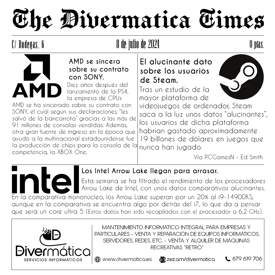 Divermatica_XRY's tweet photo. Ya tenemos aquí el numero 2 de nuestro semanario.

#divermatica #noticiasinformatica #gaming https://t.co/VhpJCtjuB5