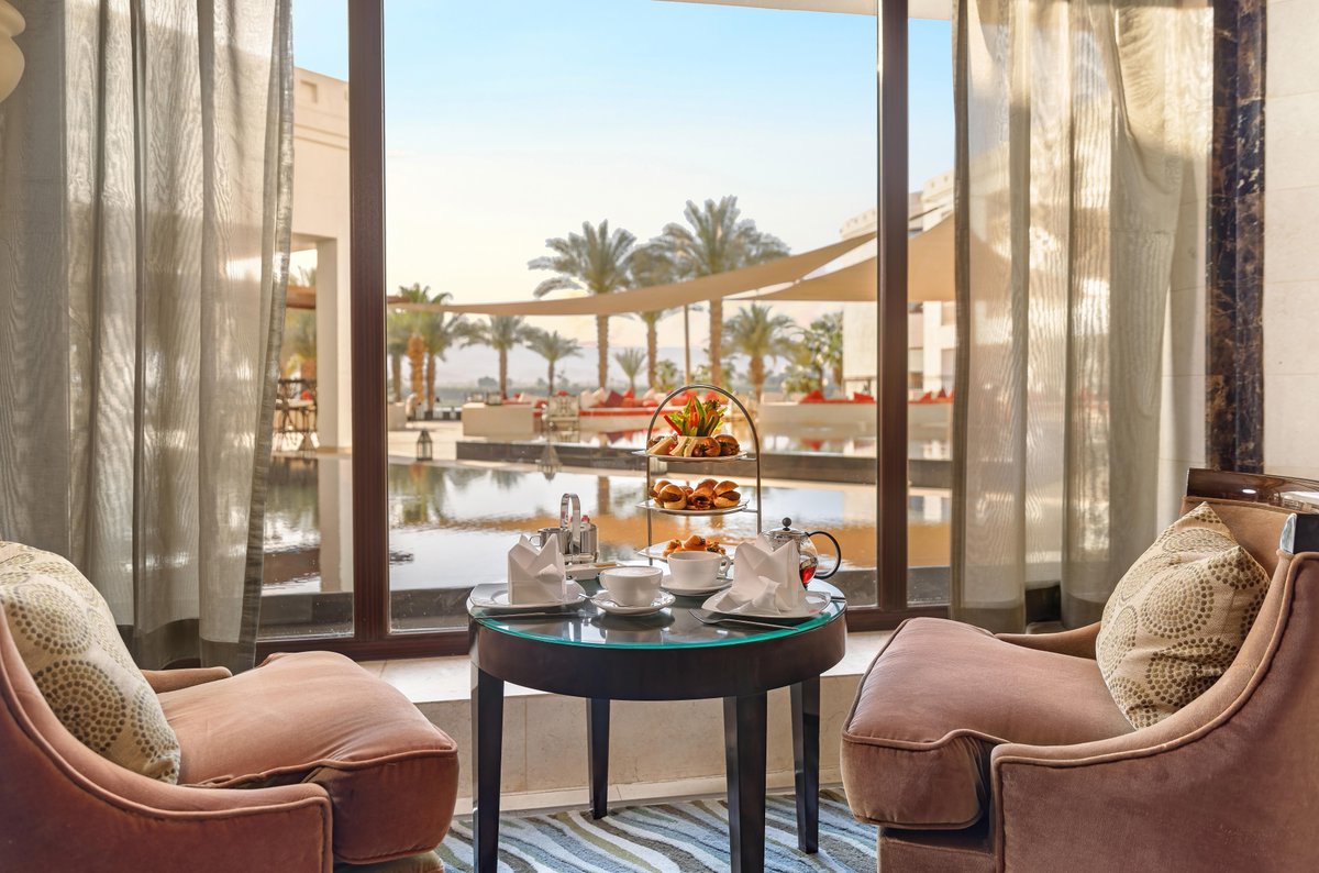 It's time to elevate your teatime experience and indulge in the beautiful views of the River Nile. 🌅 

Join us for a sophisticated Afternoon Tea on the Sunset Terrace, where you can sip on your favorite blend, catch up with friends, and enjoy a bit of what you fancy. ☕