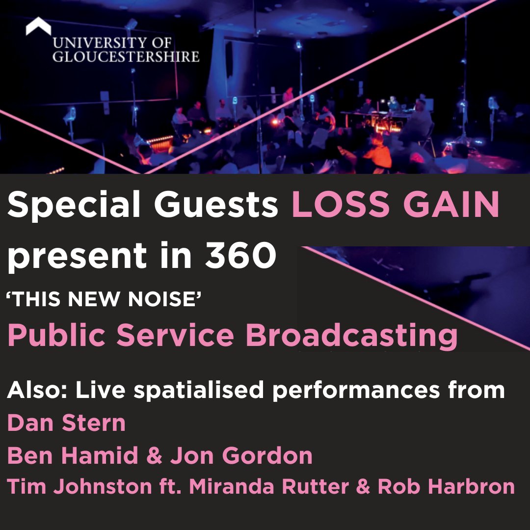 Can't wait to play my music in this concert with some brilliant folks, Thursday 11th July! sites.glos.ac.uk/spatialaudio/