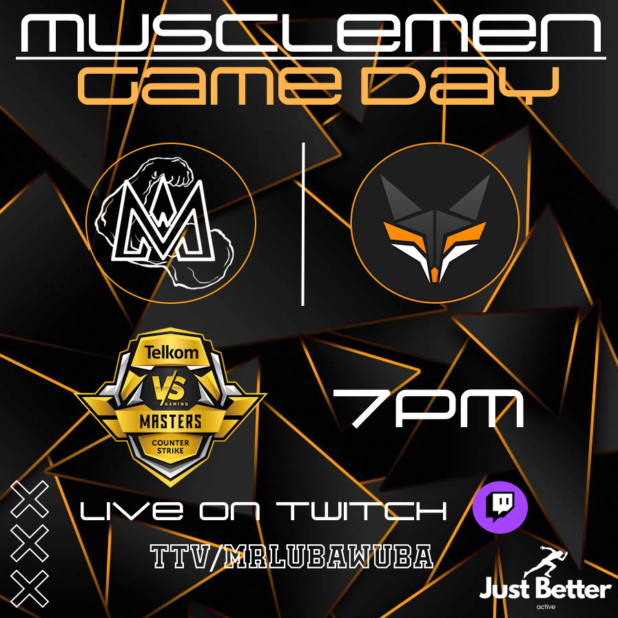 MuscleMen is facing <a href="/KitsuneGamingZA/">Kitsune Esports</a> tonight for their 4th VSGL game at 7pm SAST. 
Check it out live: twitch.tv/mrlubawuba