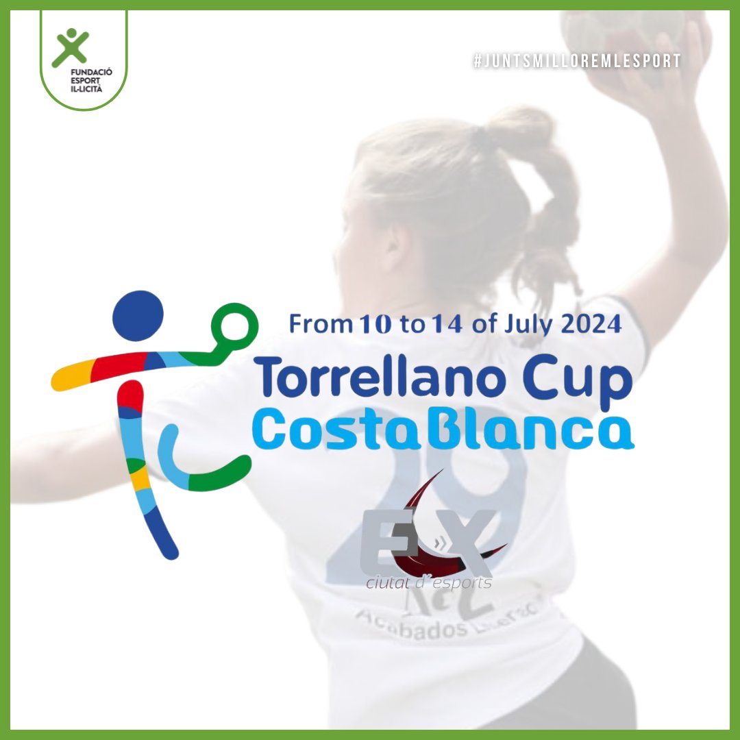 🤾‍♂️ Del 10 al 14 de julio, se celebra la <a href="/torrellanocup/">Torrellano Cup Costa Blanca Elx Ciutat d’Esports</a>, Torneo Internacional de Balonmano organizado por <a href="/cbmtorrellano/">Club Balonmano Torrellano</a> y <a href="/deportes_elche/">Elx Ciutat d'Esports</a> 

➕ 2.000 participantes
🌍 10 países
🤾 Desde pre-benjamines hasta senior

ℹ️ Más info en torrellanocup.es

#elx #elche