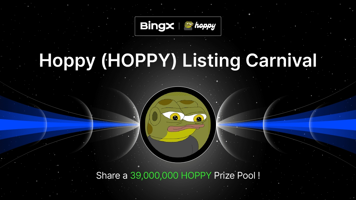 🎁 $HOPPY Listing Carnival  <a href="/hoppycoinERC20/">Hoppy</a> 
💰 Share a prize pool up to 39,000,000 HOPPY!

Details 👉 bingx.com/partner/HOPPYe…

💰 5 winners! 110,000 HOPPY #Giveaway each!
✅ To enter: RT this tweet and tag 5 friends.