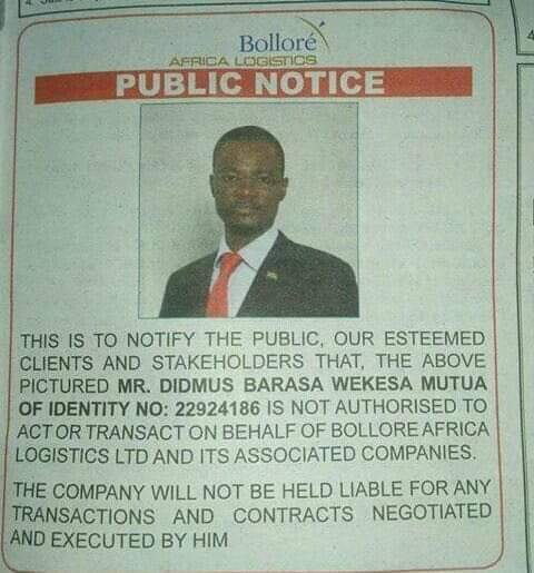 The person whose photograph and names appear below is running for Governor of Bungoma County.