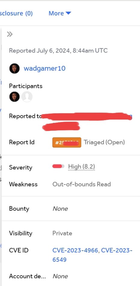 wadgamaraldeen's tweet image. Private VDP  :- looking for strong signal &amp;amp;&amp;amp; reputation points = private bbp invitations.

## Tip :-

nuclei -l live-subs.txt -t nuclei-templates/http/vulnerabilities/citrix/citrix-oob-memory-read.yaml

CVE-2023-4966, CVE-2023-6549

#bugbountytips
#cybersecutity
#BugBounty