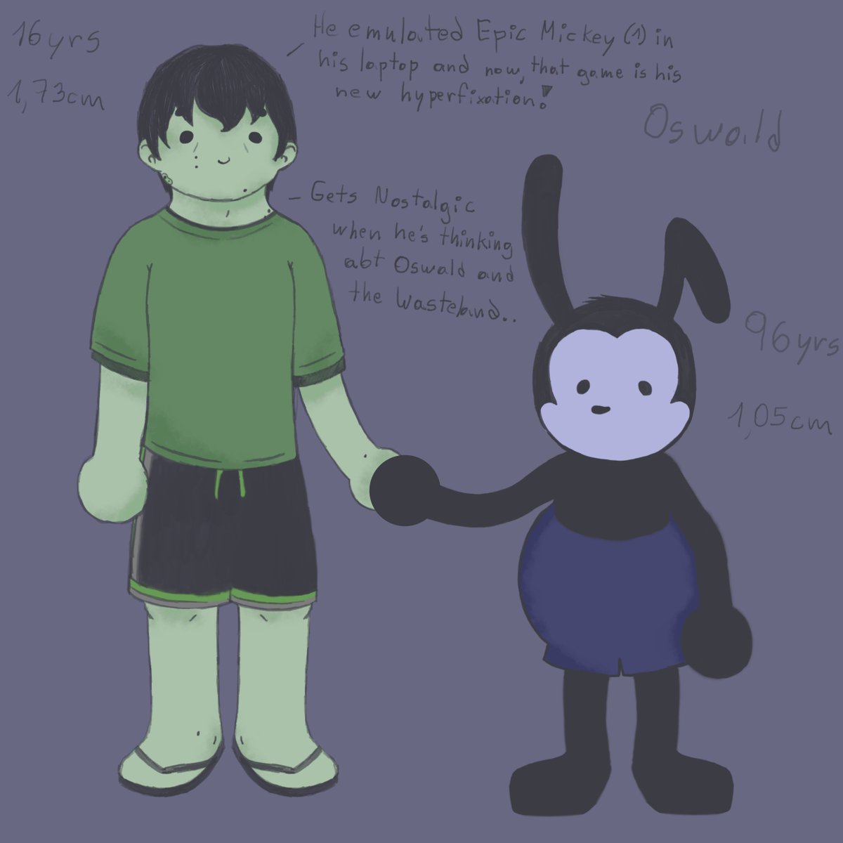 M4x1s_4rch1v35's tweet photo. Thank you for exist, Epic Mickey #EpicMickey #OswaldTheLuckyRabbit #EpicMickeyFanart #THQNordic #PurpleLamp #WarrenSpector https://t.co/AvW3kq3d8N