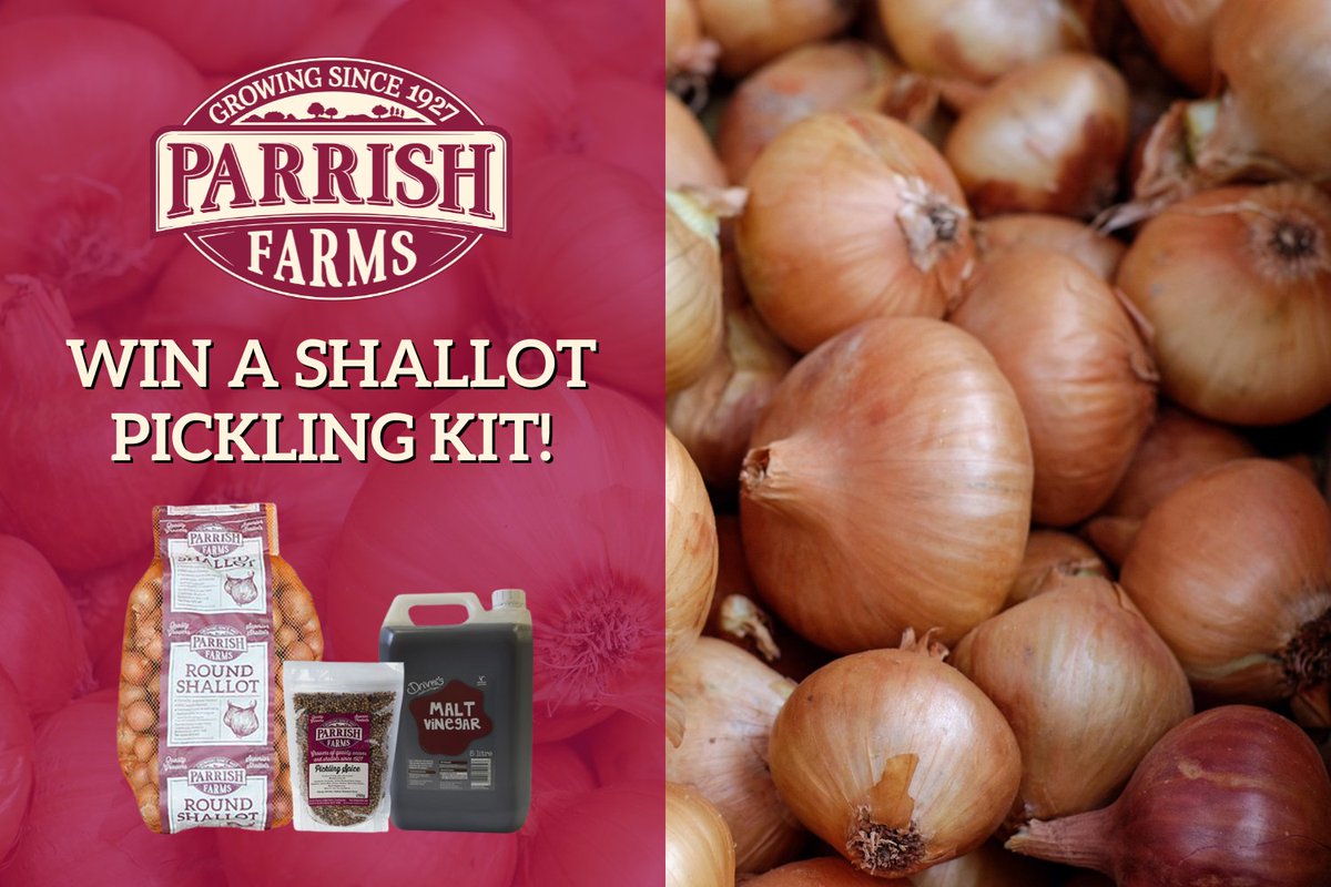 #Win a Shallot Pickling Kit! Enter our competition to win one of our fresh shallot pickling kits! Answer a simple pickling question for your chance to win. Closes 26/07. Enter here - s.surveyplanet.com/hoo38c7k 

#pickling #shallots #britishfarming