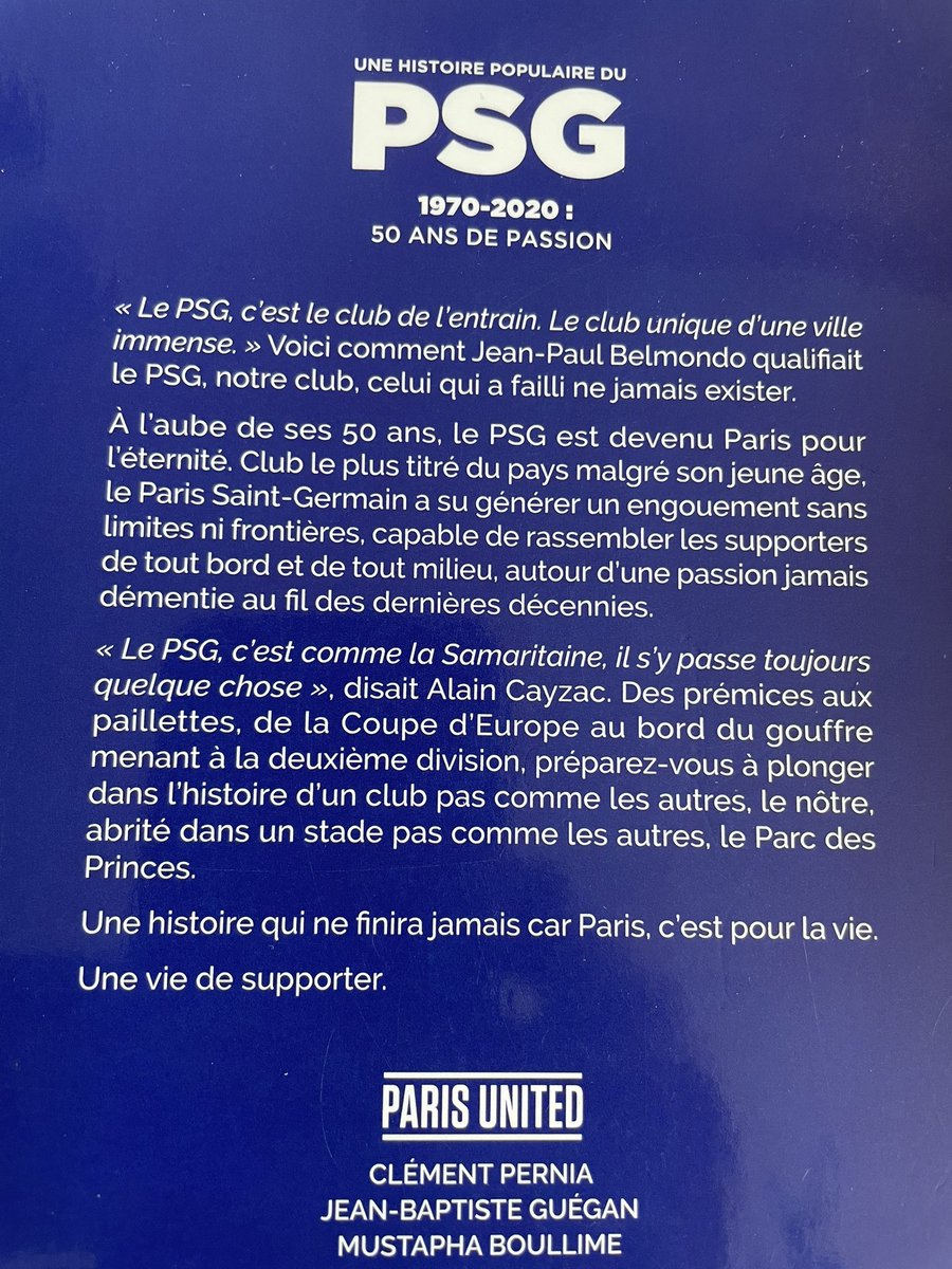 Petit cadeau avant les vacances pour avoir un peu de lecture sur la plage ⤵️

« Une histoire populaire du #PSG, 50 ans de passion » par les excellents <a href="/clementpernia/">Clément Pernia</a> <a href="/jbguegan/">JB Guégan 🌍📚⚽</a> et <a href="/mouss75_paname/">Mouss</a> 

Pour participer au tirage au sort 
🔄 RT ce tweet

Tirage vendredi 12 juillet à