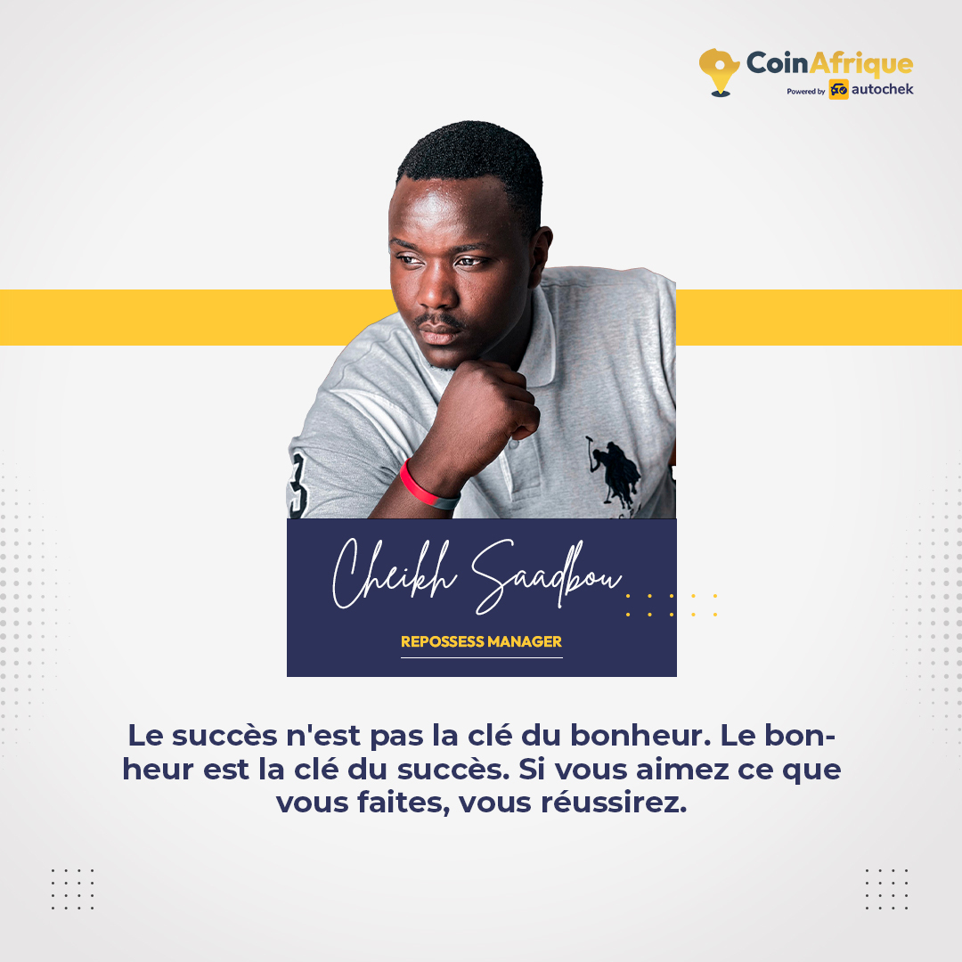 Nous vous souhaitons à toutes et à tous une semaine remplie d'énergie positive✨ avec cette citation de notre responsable de reprise de véhicules.

#mondaymotivation #coinafrique #autochek #automobile