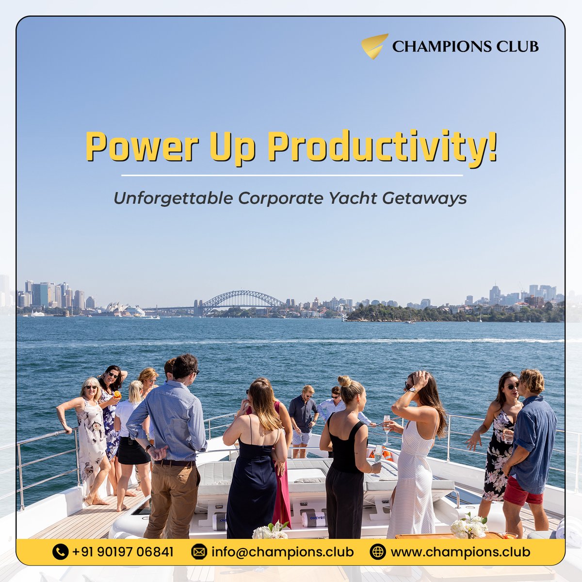 champions_exp's tweet photo. Host unforgettable conferences, retreats, or client outings that leave a lasting impression. #ChampionsClub can tailor your #yacht getaway to perfectly suit your company's needs, from private #island excursions to customized activities. Contact us: https://t.co/xk7Kjcmpgc https://t.co/L78jhkk8Fz