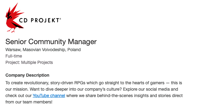 🚨 We are hiring for a Senior CM 🚨

Come join us and work on exciting things!
 
- Role requires relocation to Warsaw, Poland (support available), but will be hybrid (1 day per week in the office) 😊
- Polish language skills not required
- Deal with my jokes 🫡